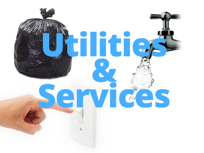 utilities water electric gas