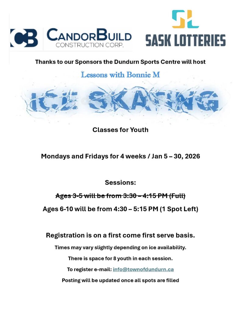 Dundurn Skating Lessons January 2026